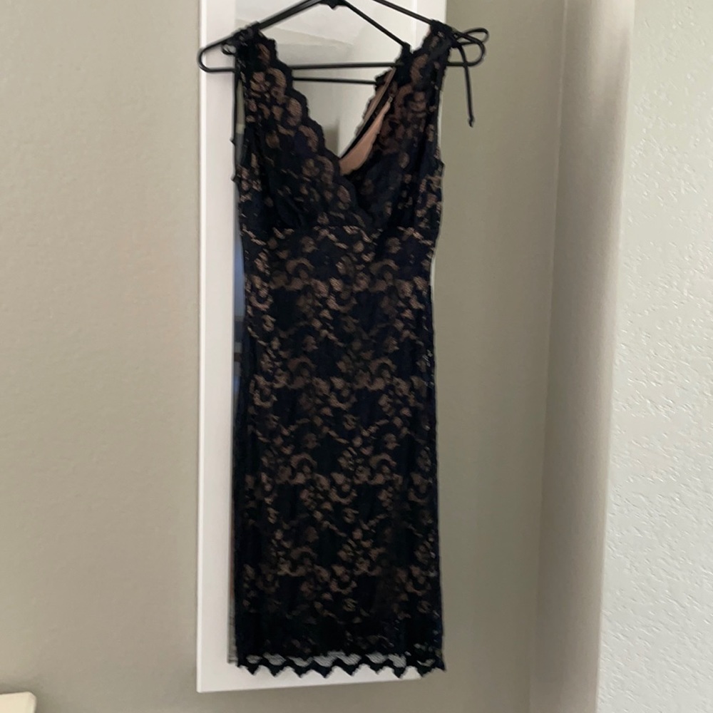 Black lace cocktail dress
